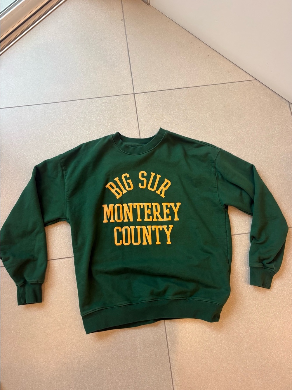 Levi's Forest Green Crewneck Sweatshirt with Yellow Lettering